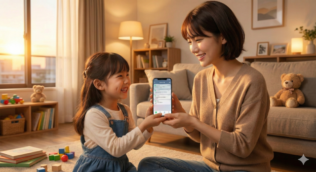 子供を見守る女性のイメージ